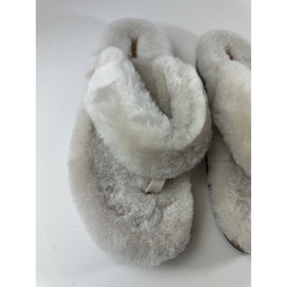 NWOT OluKai Kipe'a Heu Sandal Slippers Fuzzy Soft Wool Shearling Women's Size 10 - Picture 8 of 11